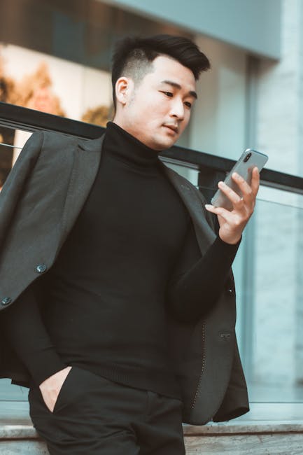 Professional checking movement reminder app on phone